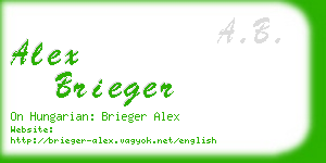 alex brieger business card